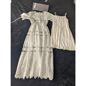 NWT Chic Wish White Eyelet Dress XS